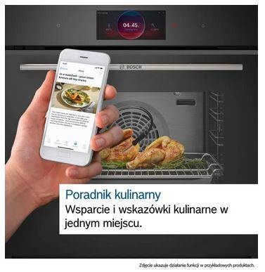Piekarnik do zabudowy z funkcją pary Bosch HSG7584B1 czarny