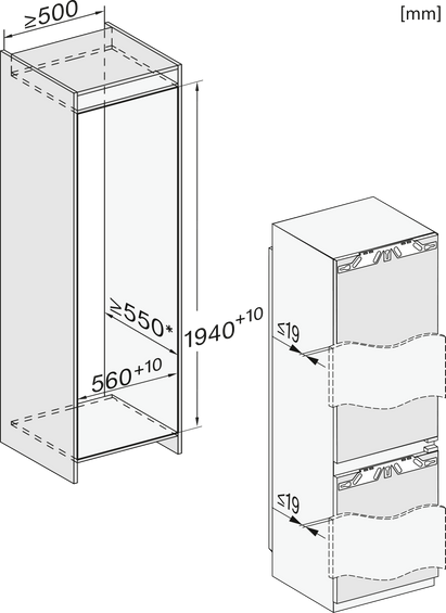 Chłodziarko-zamrażarka do zabudowy Miele  KFN 7844 C 12665240