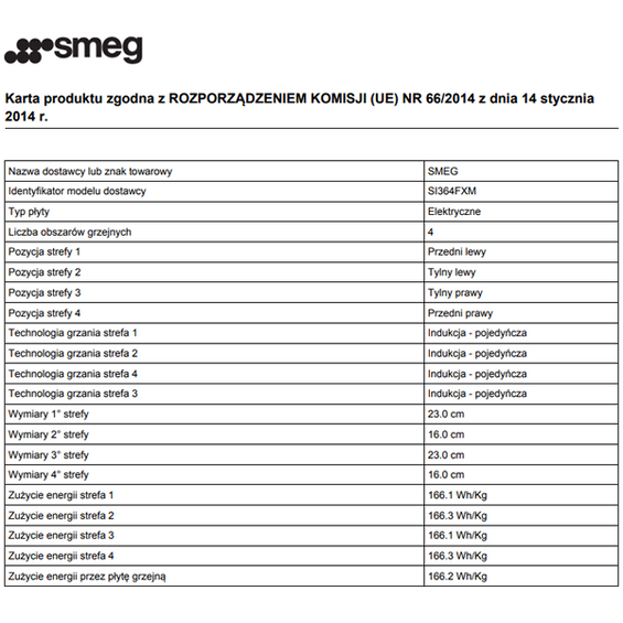 Płyta Smeg SI364FXM