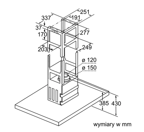 Okap wyspowy Siemens LF98BIP50 90cm