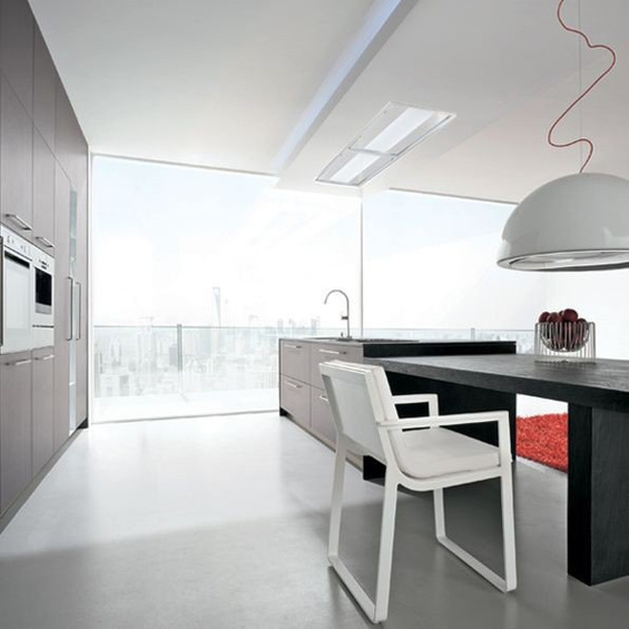 Okap sufitowy Falmec Nuvola Led 140 biały - korpus bez silnika, z pilotem