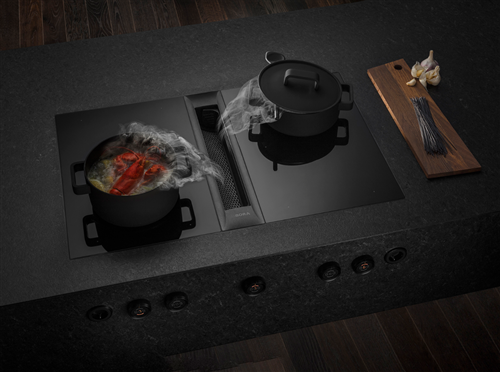 BORA Professional PKAS3FIAB All Black Zestaw okap + płyty indukcyjne (1x PKAS3AB, 2x PKFI3, 1x EFBV90, 1x EF375, 1x EFV) z ekspozycji wysyłka gratis !