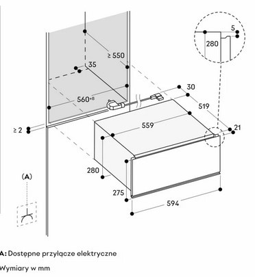 Szuflada grzewcza Gaggenau seria Minimalistic GW252100