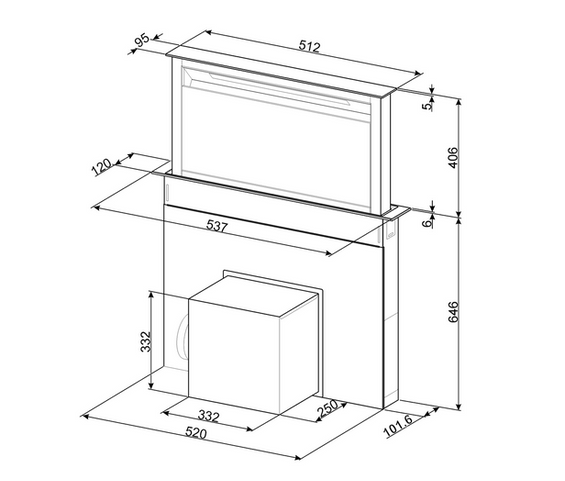 Okap do zabudowy Smeg KDD60VXE-3