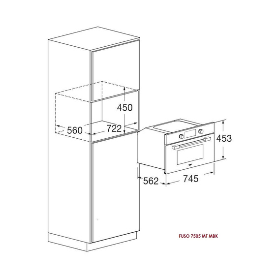 Piekarnik Fulgor Milano FUSO 7505 MT MBK