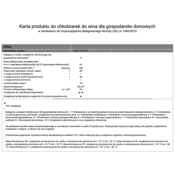 Chłodziarka na wino Miele FlexiFrame, SoftCloese GraphitGrey KWT 7112 iG 11186570
