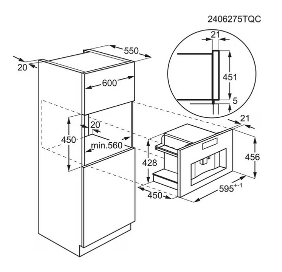 Ekspres ciśnieniowy do zabudowy Electrolux KBC95T