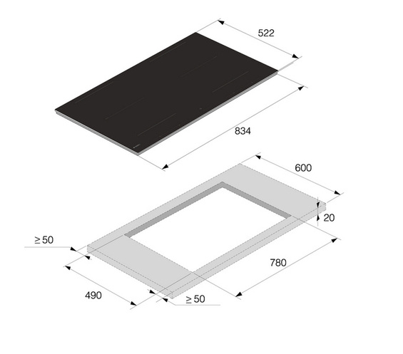 Płyta indukcyjna z okapem ASKO HIHD854MM