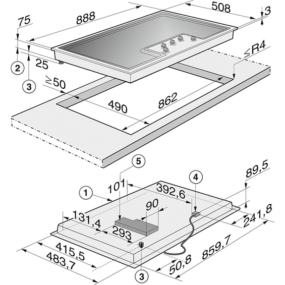 Płyta gazowa Miele KM 2356-1