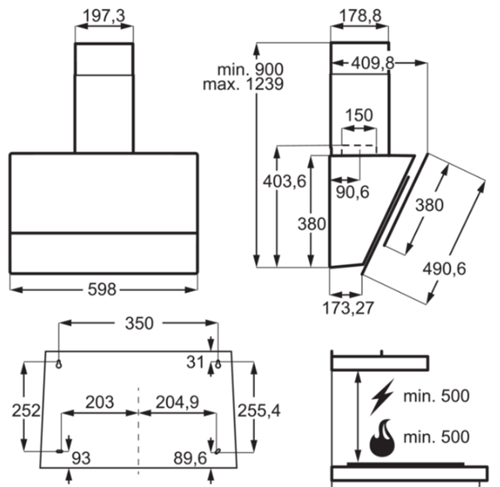 Okap przyścienny Electrolux LFV616K