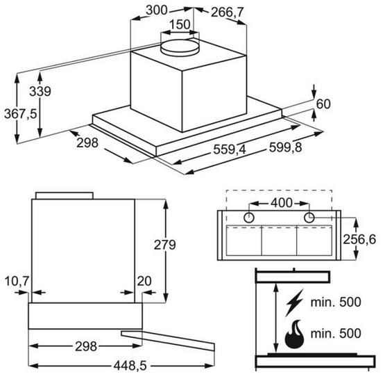 Okap teleskopowy Electrolux LFP536X