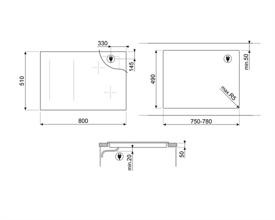Płyta indukcyjna Smeg Dolce Stil Novo SIM6864R