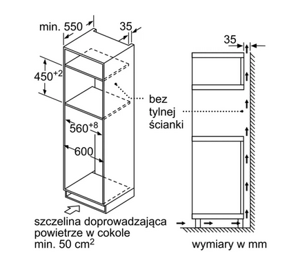 Kuchenka mikrofalowa do zabudowy Bosch CMA585GB1 czarny