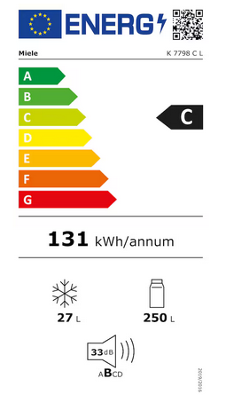 Chłodziarka do zabudowy Miele K 7798 C L 12445000