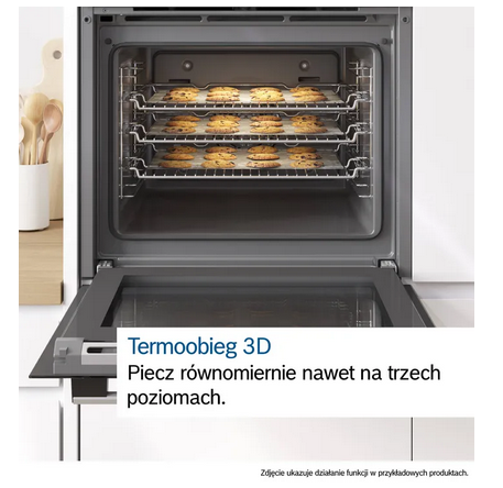 Piekarnik do zabudowy z funkcją pary Bosch HRG532BB3 czarny