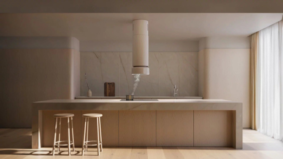 Okap wyspowy Ciarko Design FLUO Black/Black Gloss wyciąg