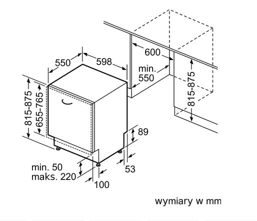 Zmywarka do zabudowy w pełni zaintegrowana Siemens SN73HX16CE 60cm