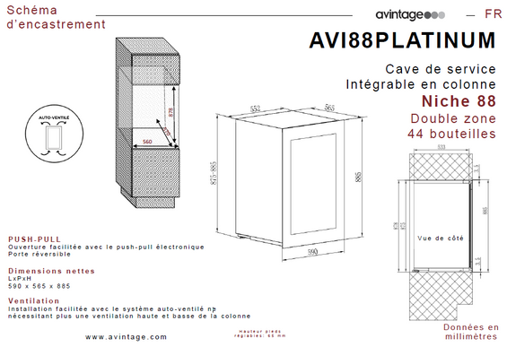 Winiarka Avintage AVI88PLATINUM