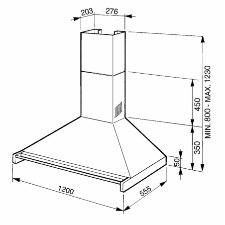 Okap przyścienny Smeg KD120HXE