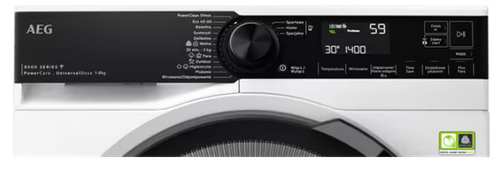Wolnostojąca pralka AEG LFR83846OP PowerCare UniversalDose 8 kg