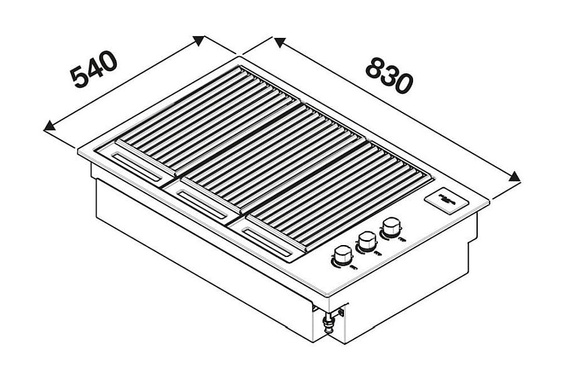 Barbecue na gaz Fulgor Milano FOBQ 800 G MBK