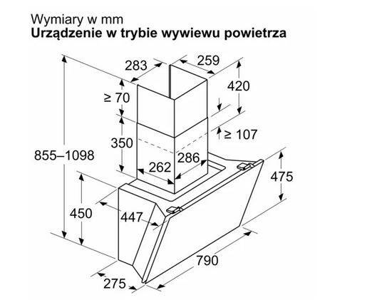 Okap naścienny Siemens LC81KAN20 80cm