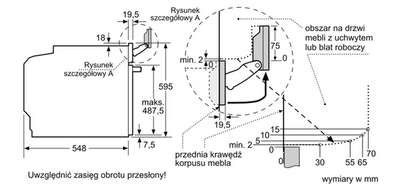Piekarnik do zabudowy z funkcją pary Bosch HSG7361B1 czarny