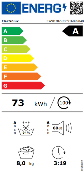 Suszarka z pompą ciepła Electrolux 900 PerfectCare AbsoluteCare 8 kg EW9D787KCP