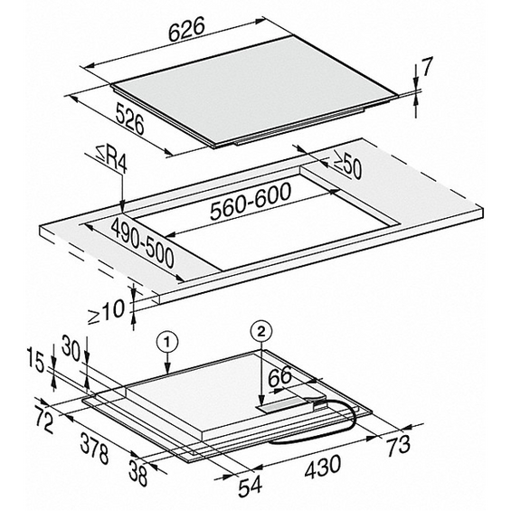 Płyta indukcyjna Miele ComfortSelect czarny KM 7464 FR 11022890