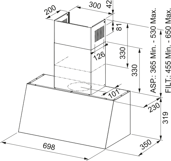 Okap ścienny Franke Country FCO 70 biały perłowy 321.0697.173
