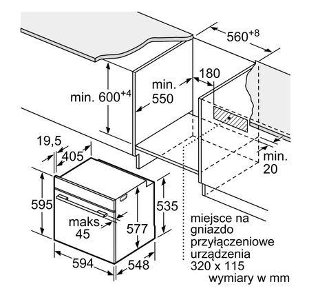 Piekarnik z funkcją mikrofali Bosch HMG776KB1 do zabudowy