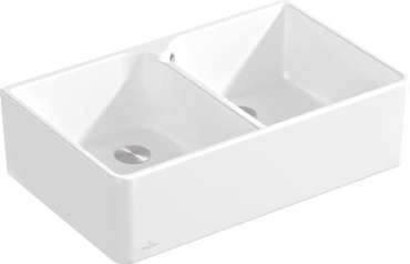 Zlew Villeroy & Boch dwukomorowy FARMHOUSE 80X 6380 01 R1 WEISS ALPIN (błyszczący)