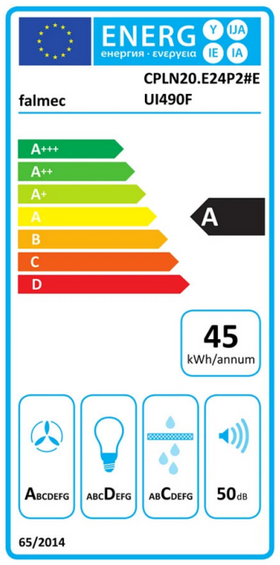 Okap Falmec Plane Plus NRS 120 inox 800 m³/h przyścienny
