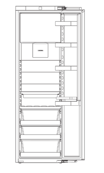 Chłodziarka z górnym zamrażalnikiem Bora Cool C178KGF