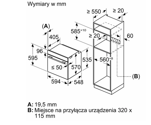 Piekarnik do zabudowy z funkcją pary Bosch HRG578CB7 czarny