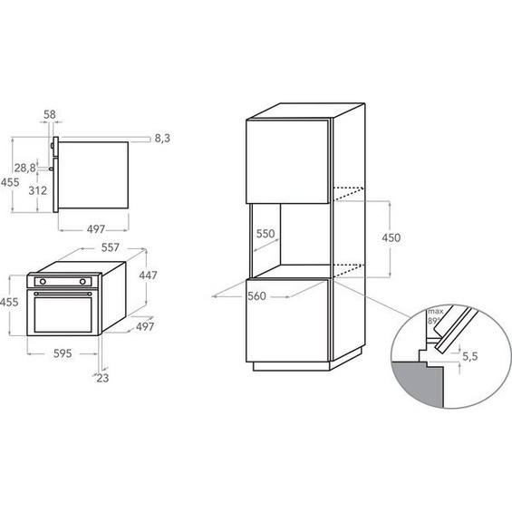 Электрический духовой шкаф kitchenaid koqcxb 45600